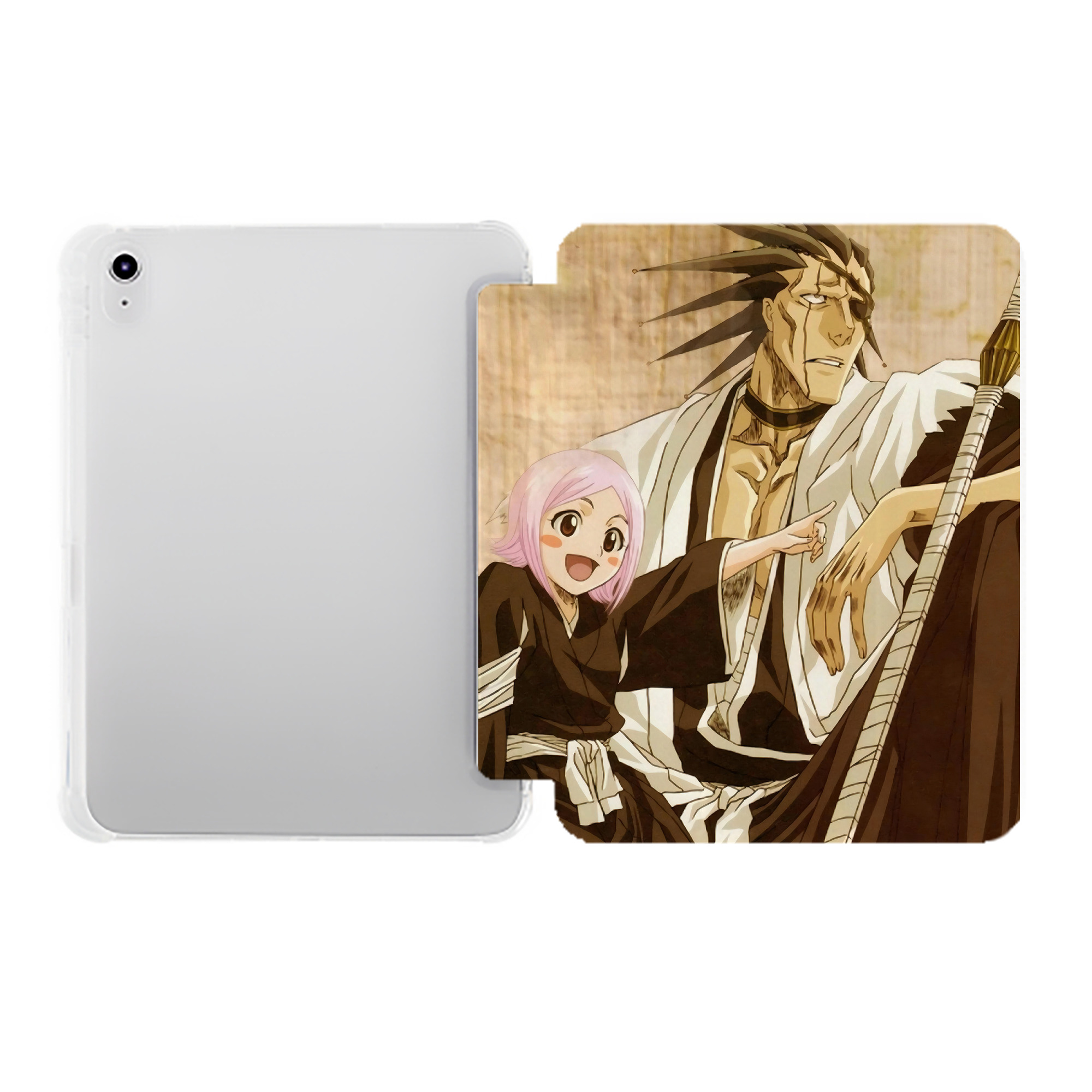 （画像用） ブリーチ BLEACH IPad ケース ペン収納付き 三つ折りスタンド PUレザー×シリコン 対応機種9.5/10.5/10.9インチ